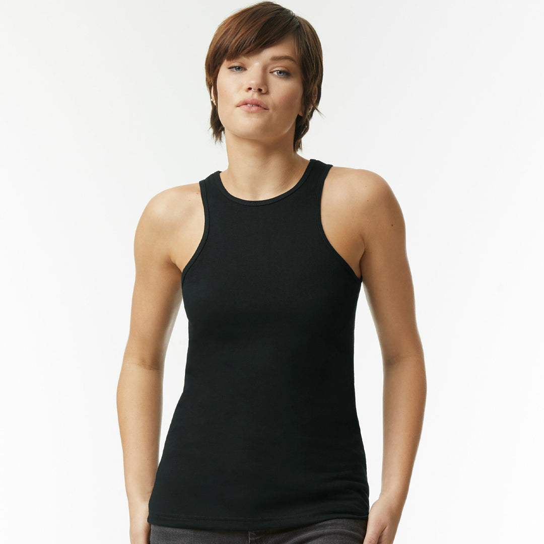 American Apparel The Racerneck Tank | Ladies Black Shirts & Tops