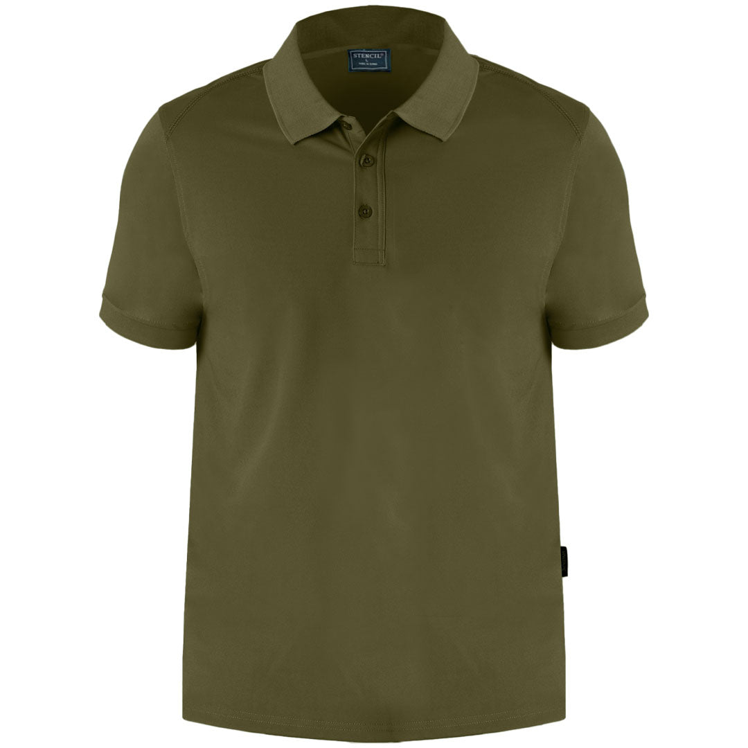 Stencil The Sorona Polo | Mens | Short Sleeve Olive-gr Shirts & Tops