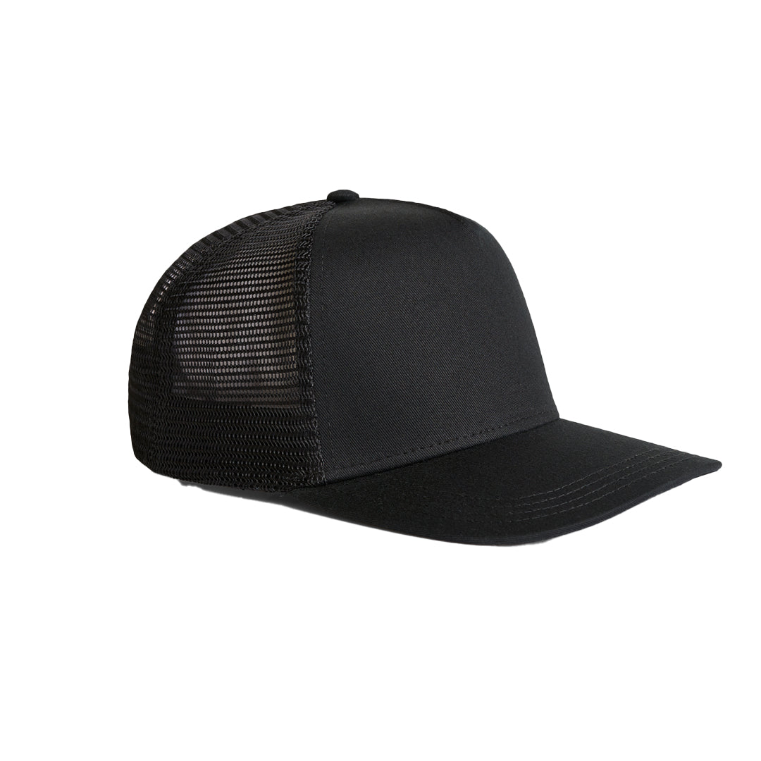 AS Colour The Stock Trucker Cap | Adults Black Headwear