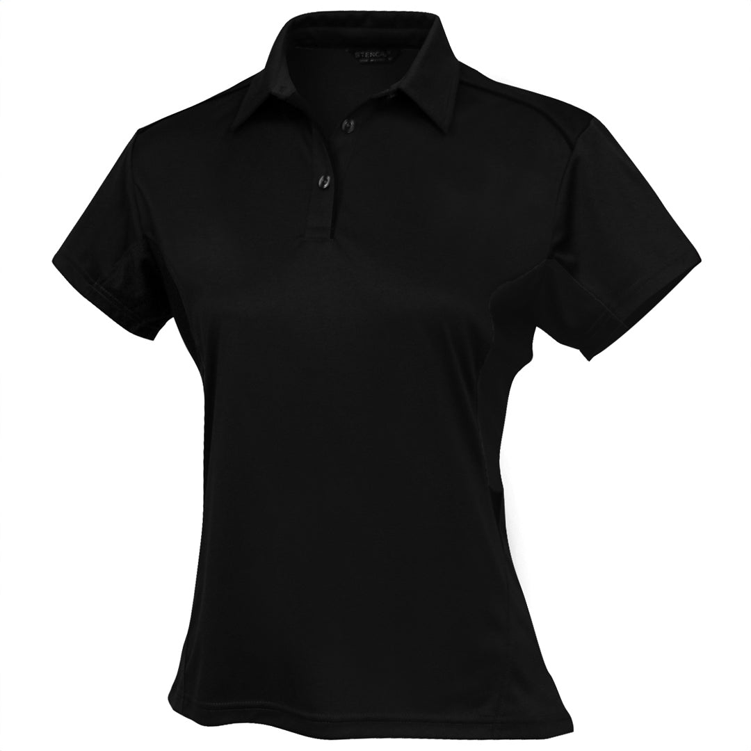 Stencil The Freshen Polo | Ladies | Short Sleeve Black Shirts & Tops