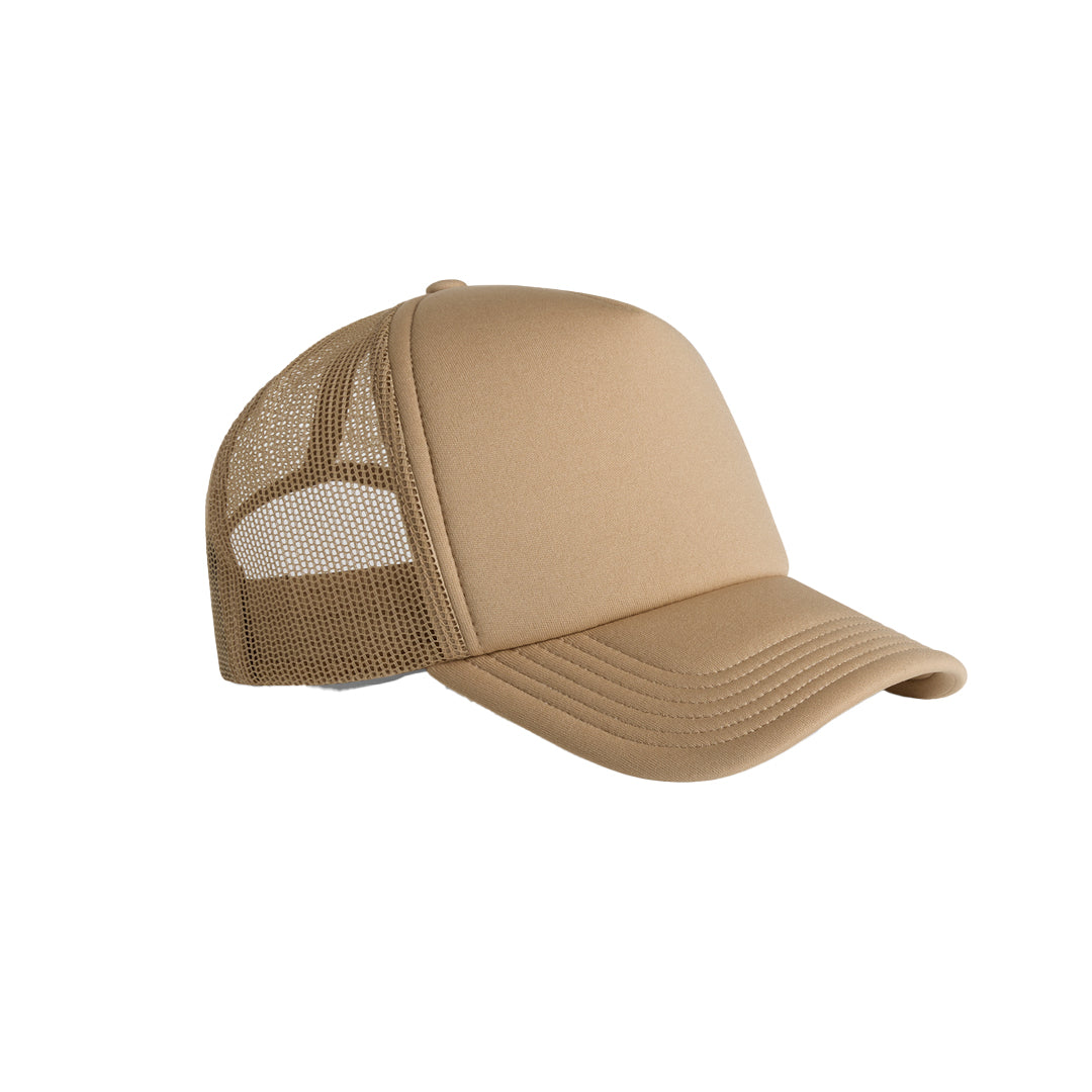 AS Colour The Frame Foam Trucker Cap | Adults Khaki-as Headwear
