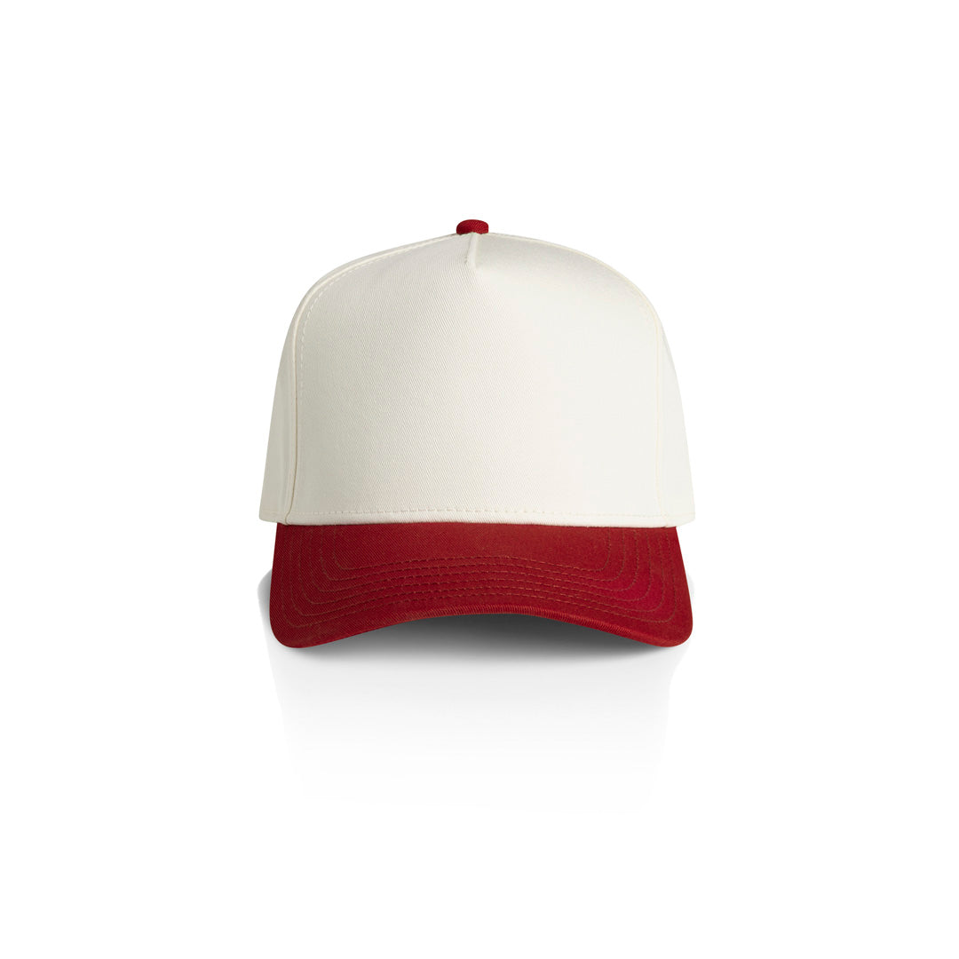 AS Colour The Frame Two Tone Cap Natural/Cardinal Headwear
