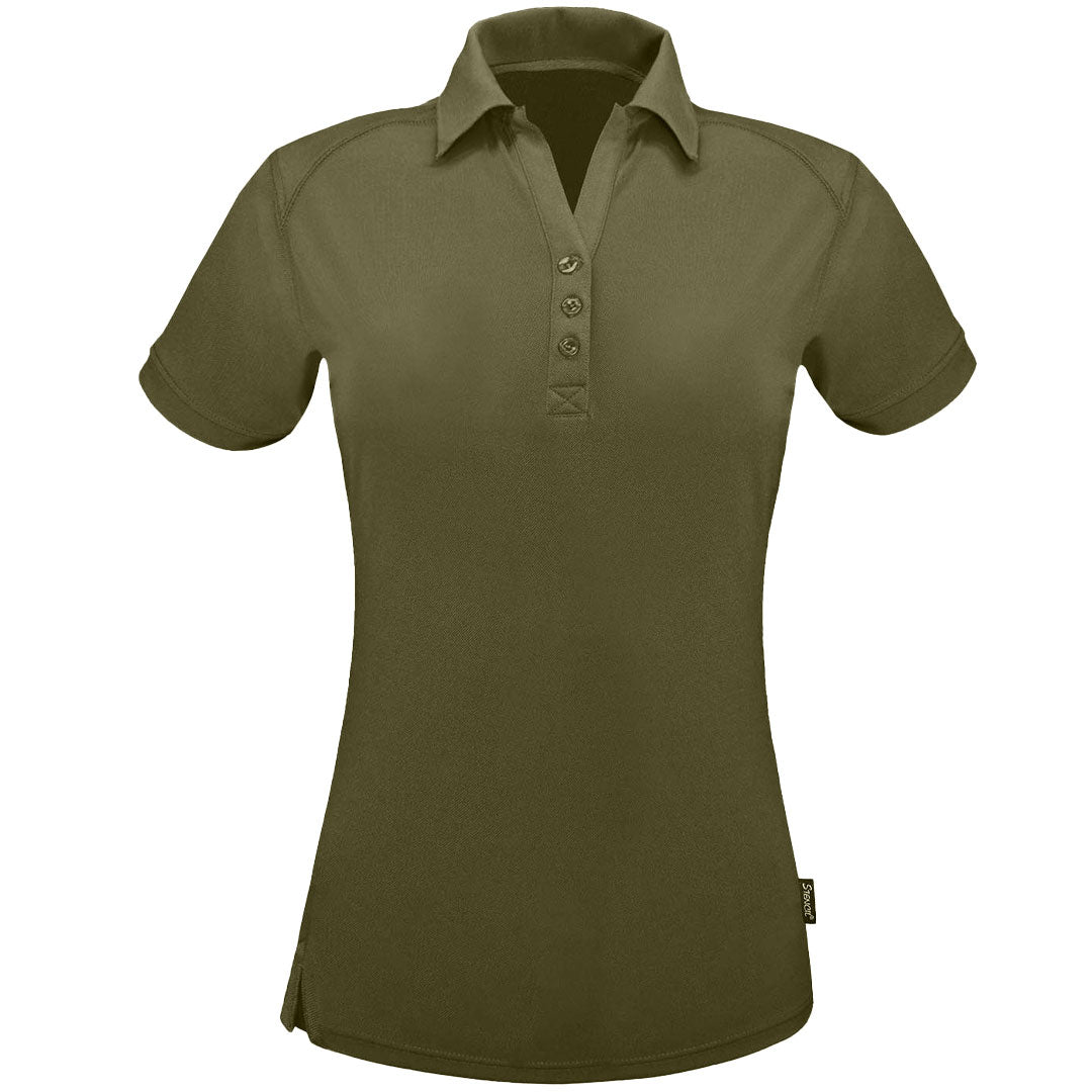 Stencil The Sorona Polo | Ladies | Short Sleeve Olive-gr Shirts & Tops