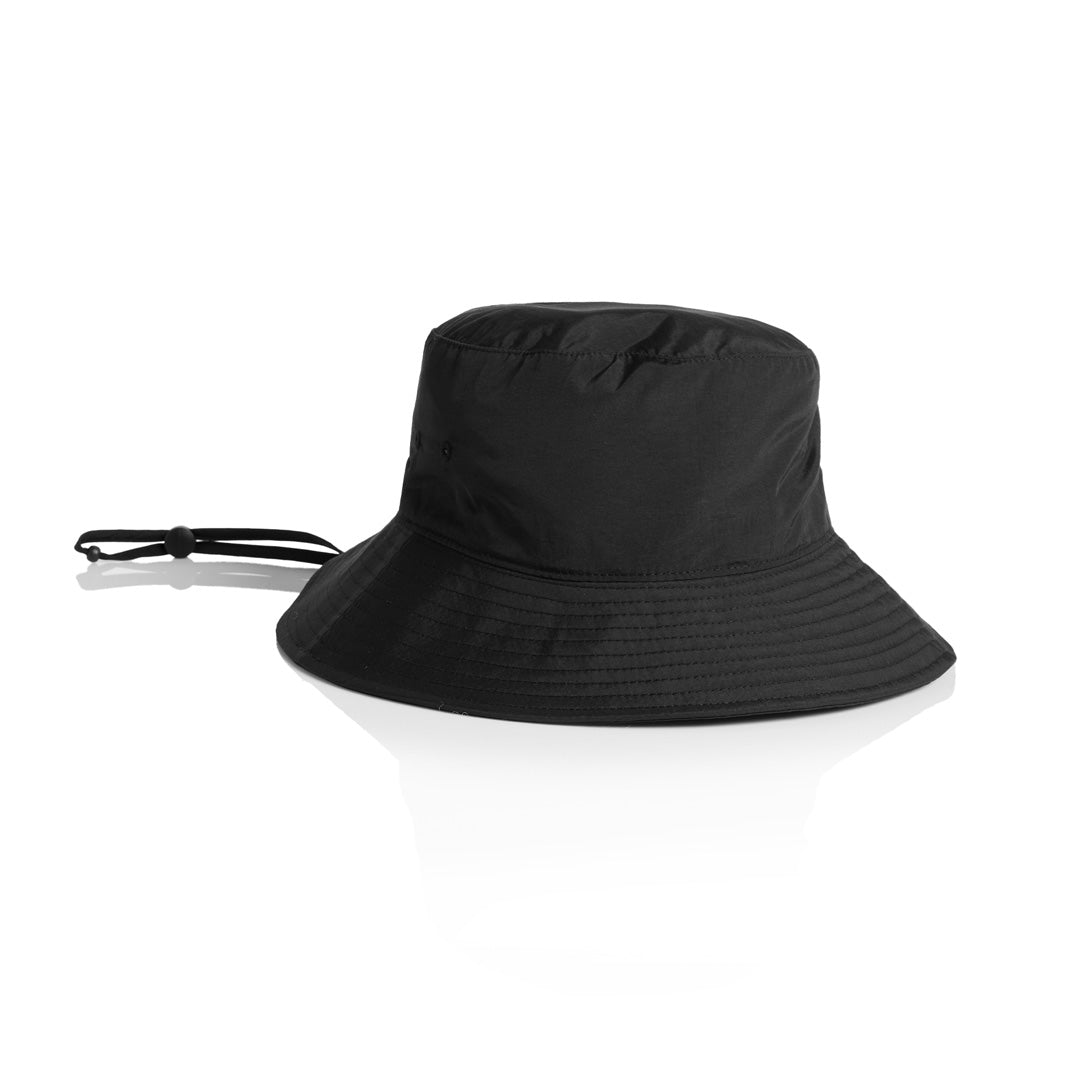 AS Colour The Nylon Wide Brim Bucket Hat Black Headwear