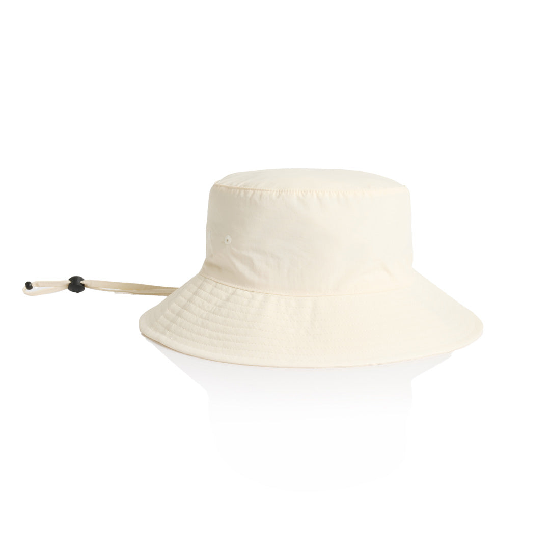 AS Colour The Nylon Wide Brim Bucket Hat Ecru Headwear