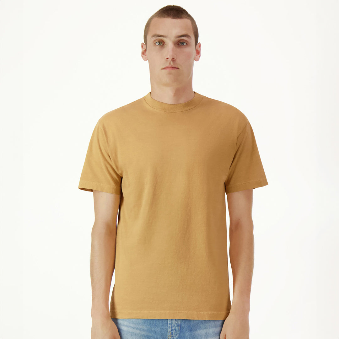 American Apparel The Classic Heavy Tee | Garment Dyed | Adults Mustard Shirts & Tops