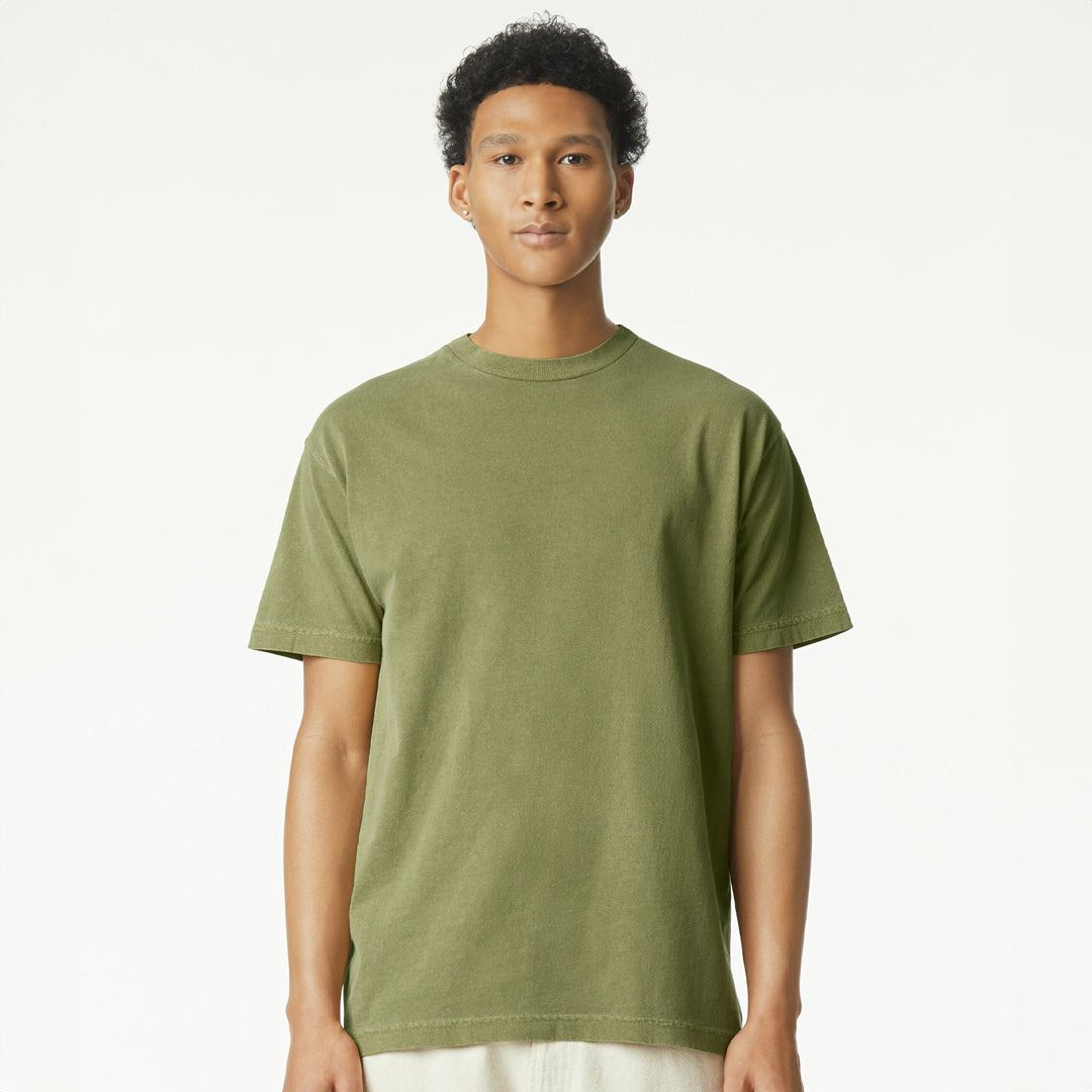 American Apparel The Classic Heavy Tee | Garment Dyed | Adults Army Shirts & Tops