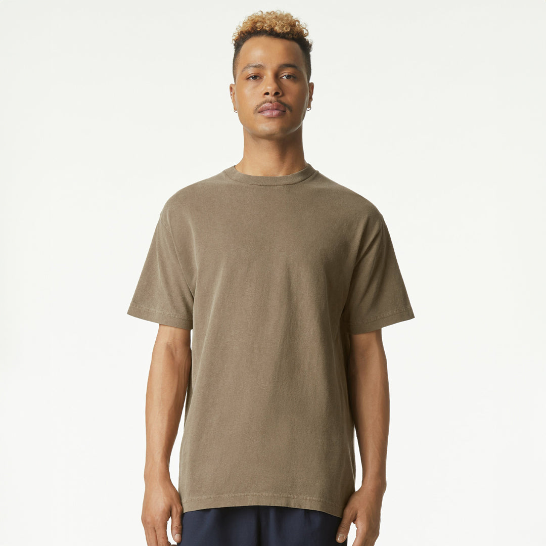 American Apparel The Classic Heavy Tee | Garment Dyed | Adults Brown Shirts & Tops