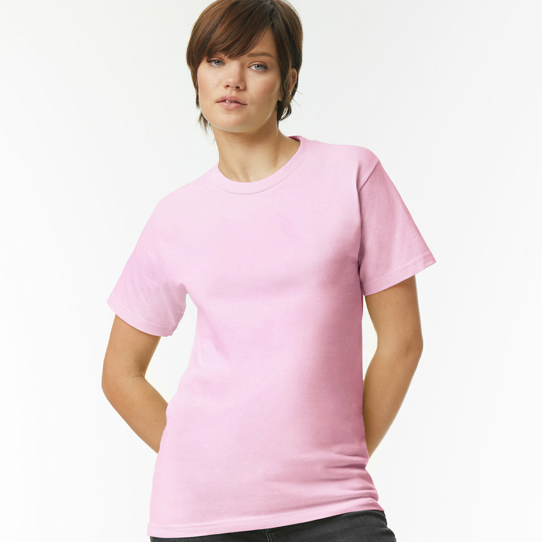 American Apparel The Classic Heavy Tee | Adults Pink Shirts & Tops