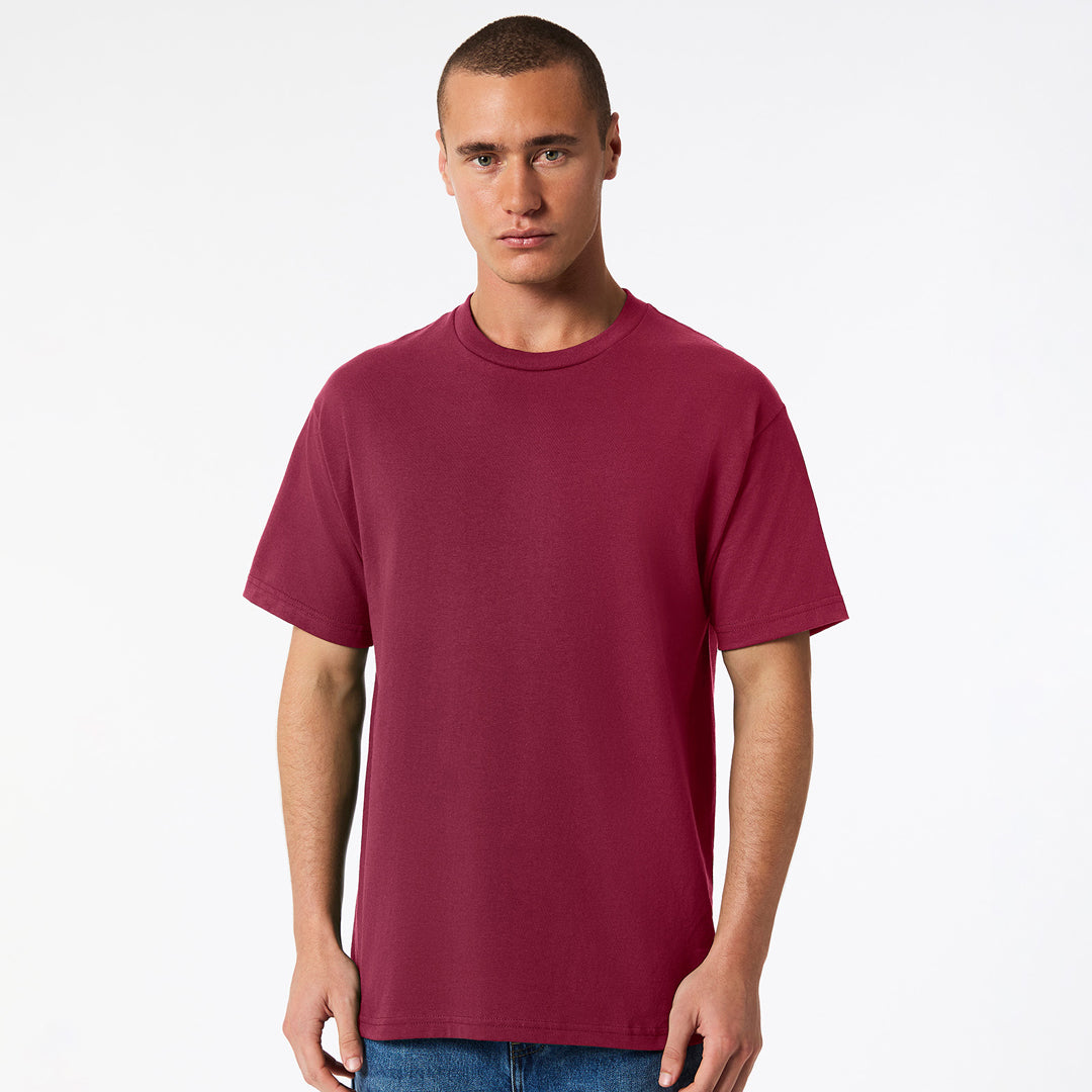 American Apparel The Classic Heavy Tee | Adults Burgundy Shirts & Tops