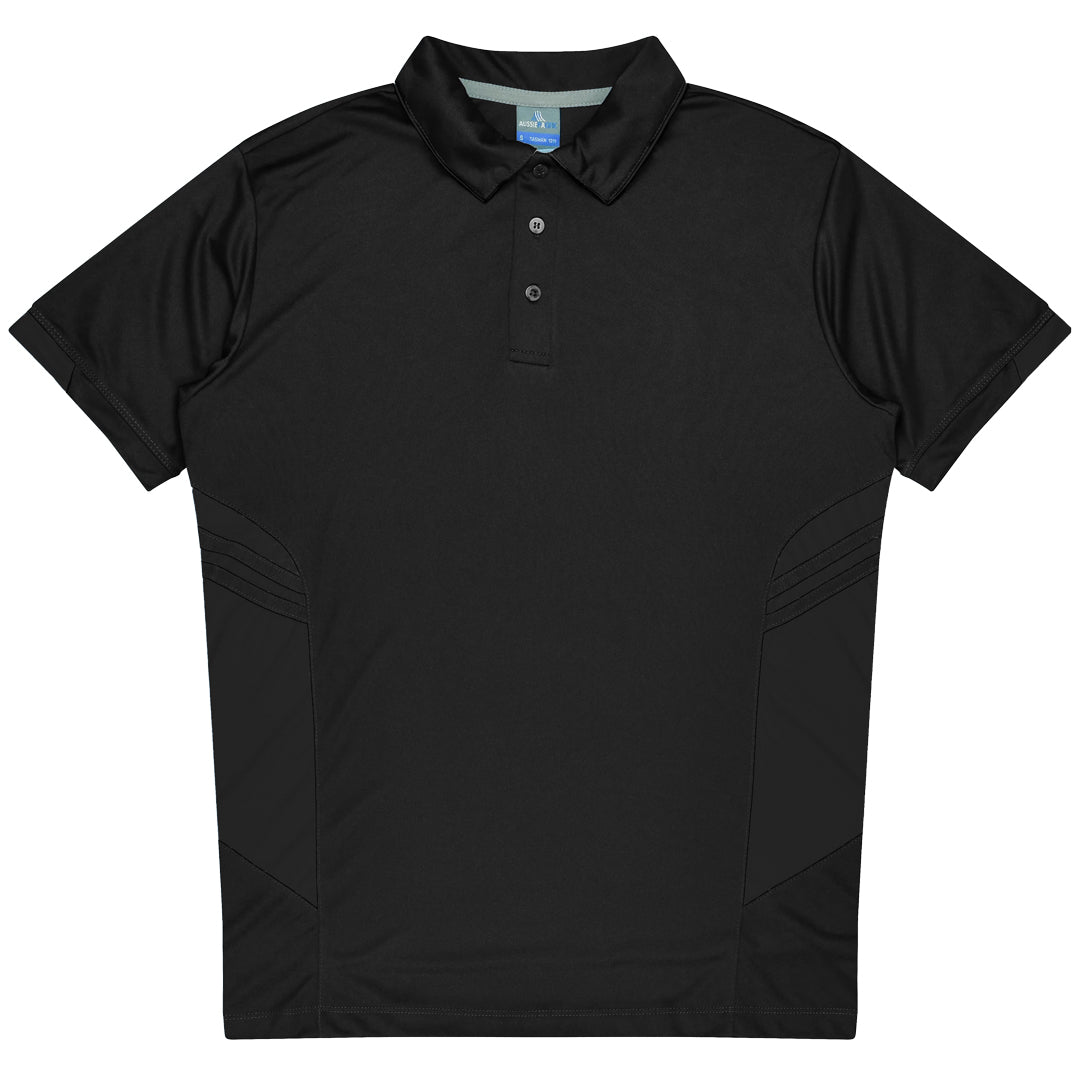 Aussie Pacific The Tasman Polo | Mens | Short Sleeve | Black Base Black Shirts & Tops