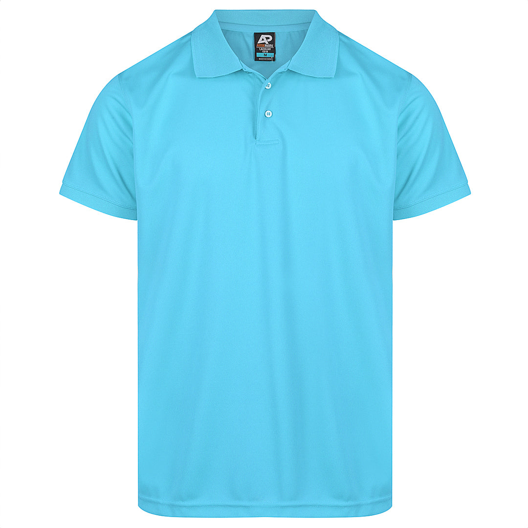 Aussie Pacific The Lachlan Polo | Mens | Short Sleeve Cyan Shirts & Tops