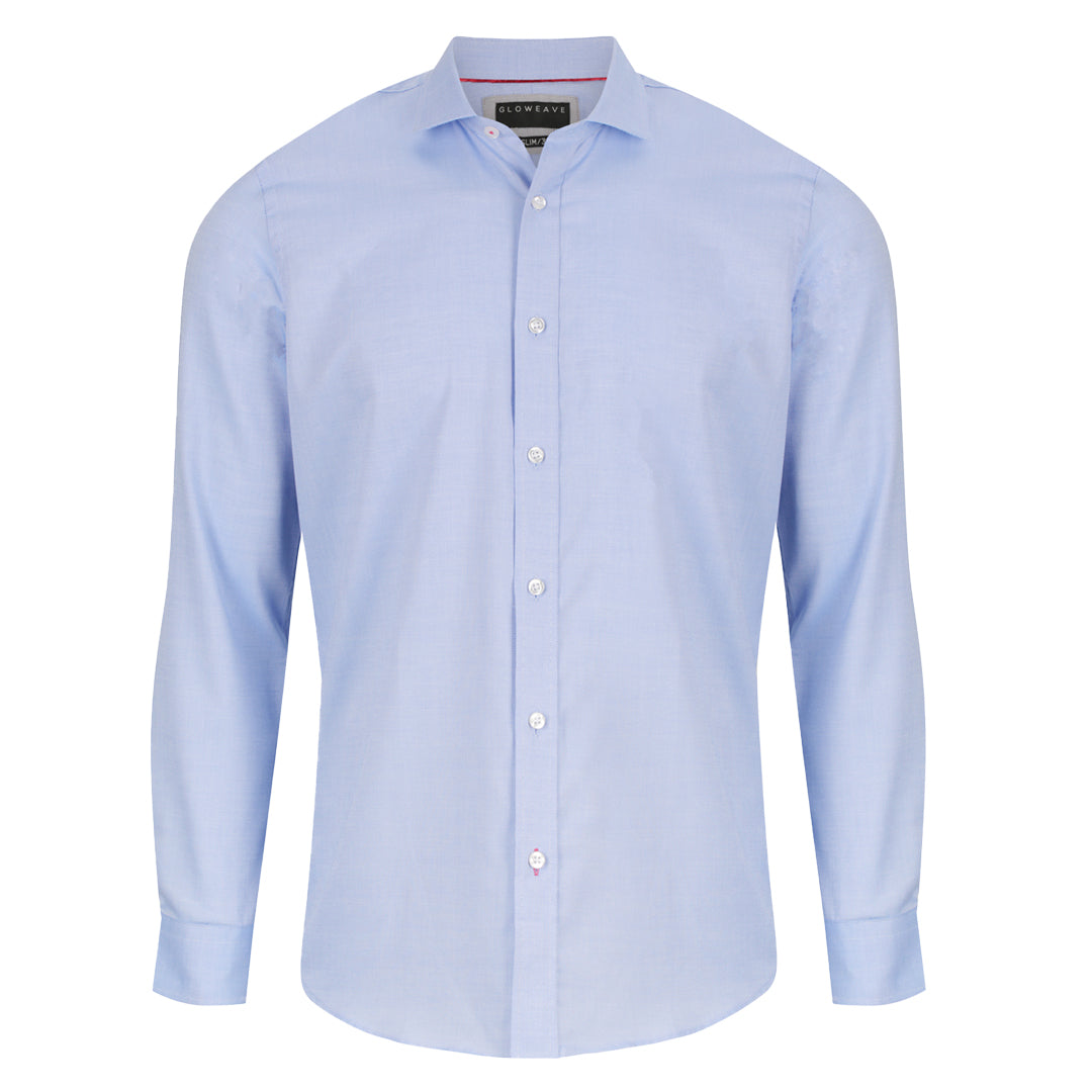 Gloweave The Balmoral Slim Fit Shirt | Mens | Long Sleeve Sky Blue Shirts & Tops