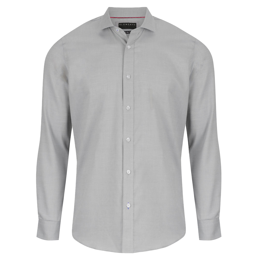 Gloweave The Balmoral Slim Fit Shirt | Mens | Long Sleeve Grey Shirts & Tops