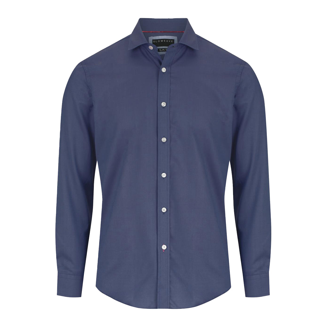 Gloweave The Balmoral Slim Fit Shirt | Mens | Long Sleeve Navy Shirts & Tops