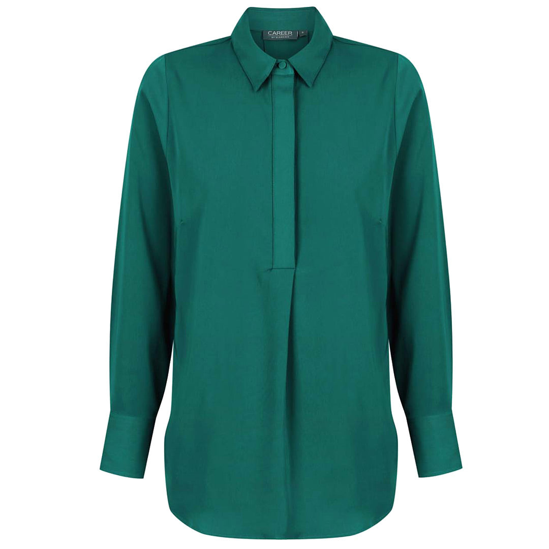 Gloweave The Quinn Top | Ladies | Long Sleeve Emerald Mid Shirts & Tops