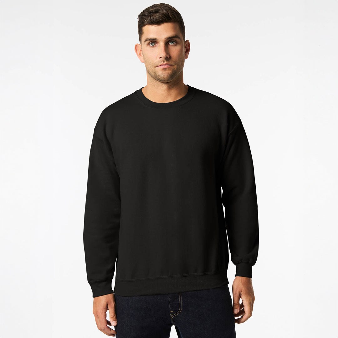 Gildan The Heavy Blend Crewneck Sweatshirt | Adults Black Shirts & Tops