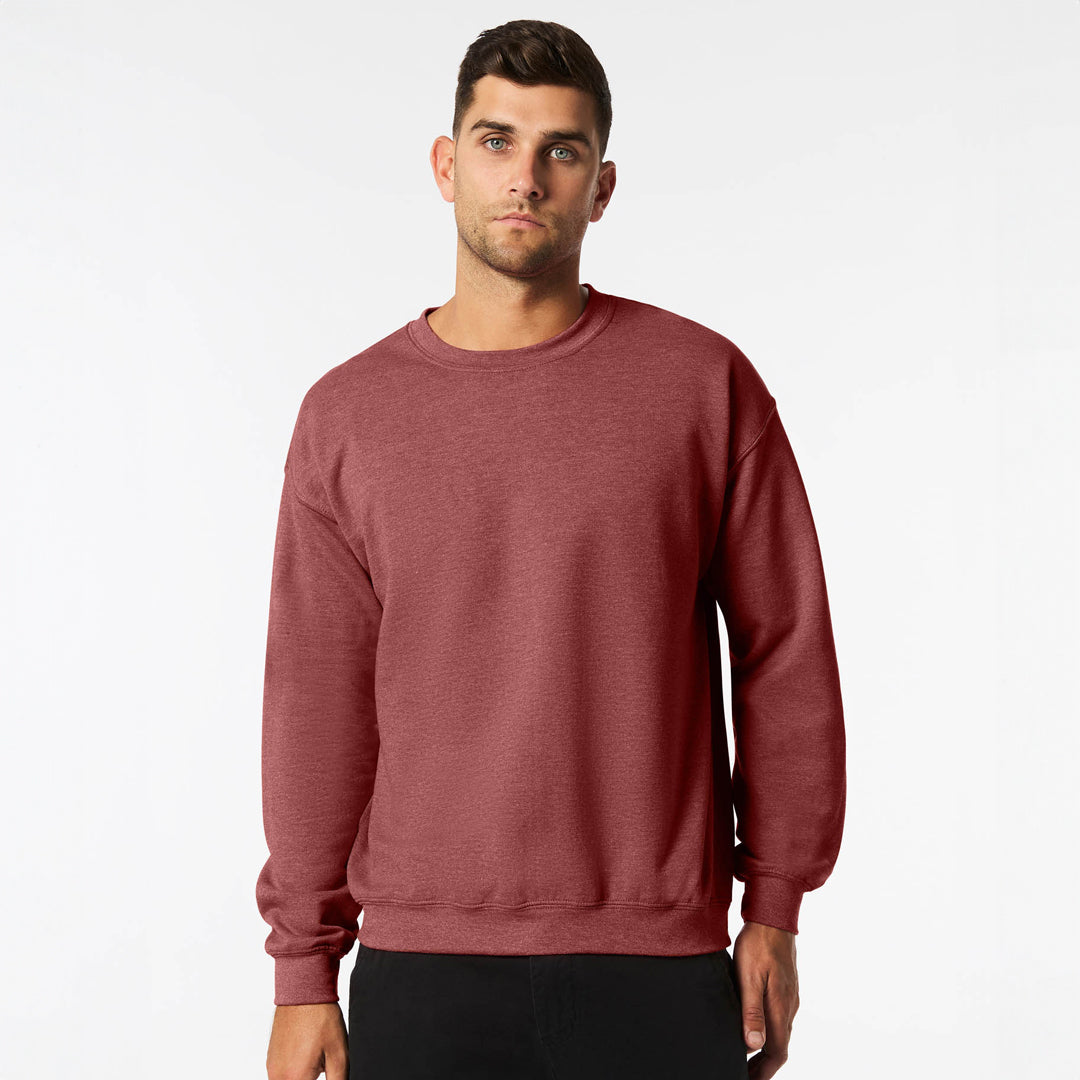 Gildan The Heavy Blend Crewneck Sweatshirt | Adults Heather Maroon Shirts & Tops