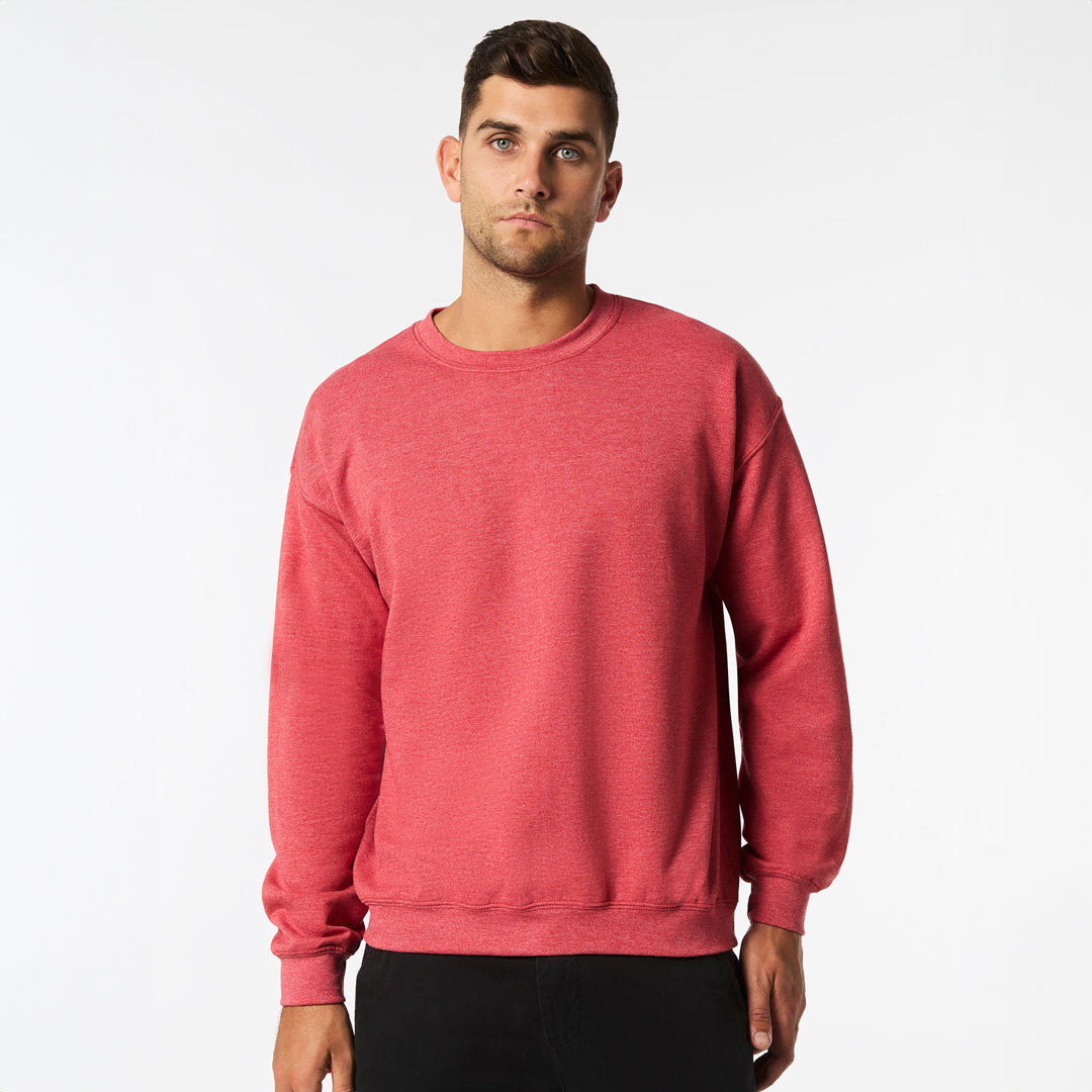 Gildan The Heavy Blend Crewneck Sweatshirt | Adults Heather Scarlett Shirts & Tops