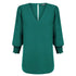 Gloweave The Cleo V Neck Top | Ladies Emerald Mid Shirts & Tops