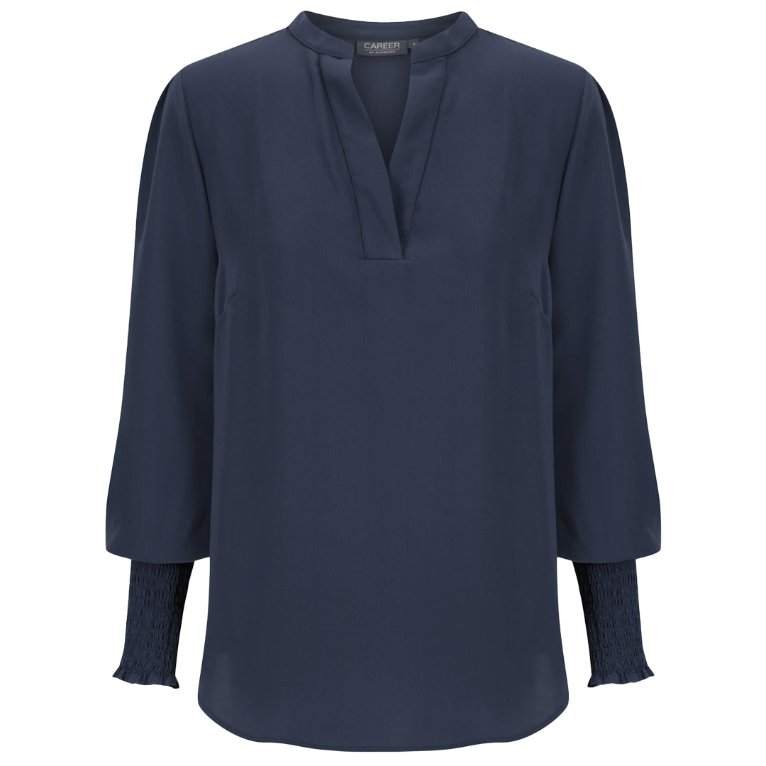 Gloweave The Marni Top | Ladies Navy Shirts & Tops