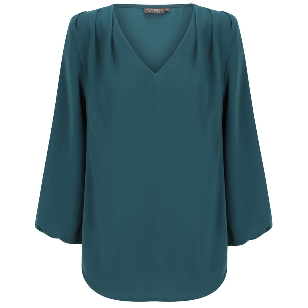 Gloweave The Cali V Neck Top | Ladies Peacock Shirts & Tops
