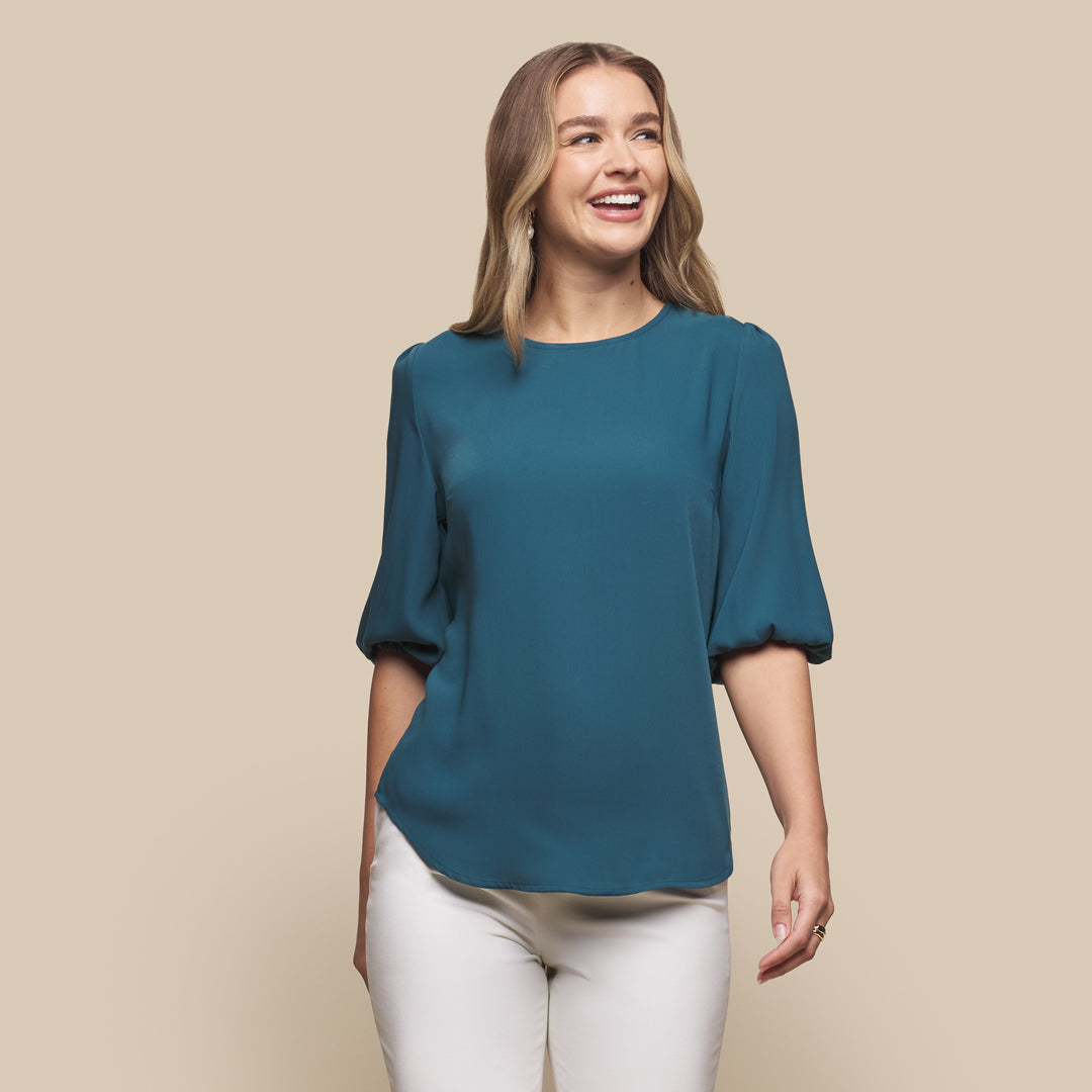 Gloweave The Poppy Puff Sleeve Top | Ladies Shirts & Tops