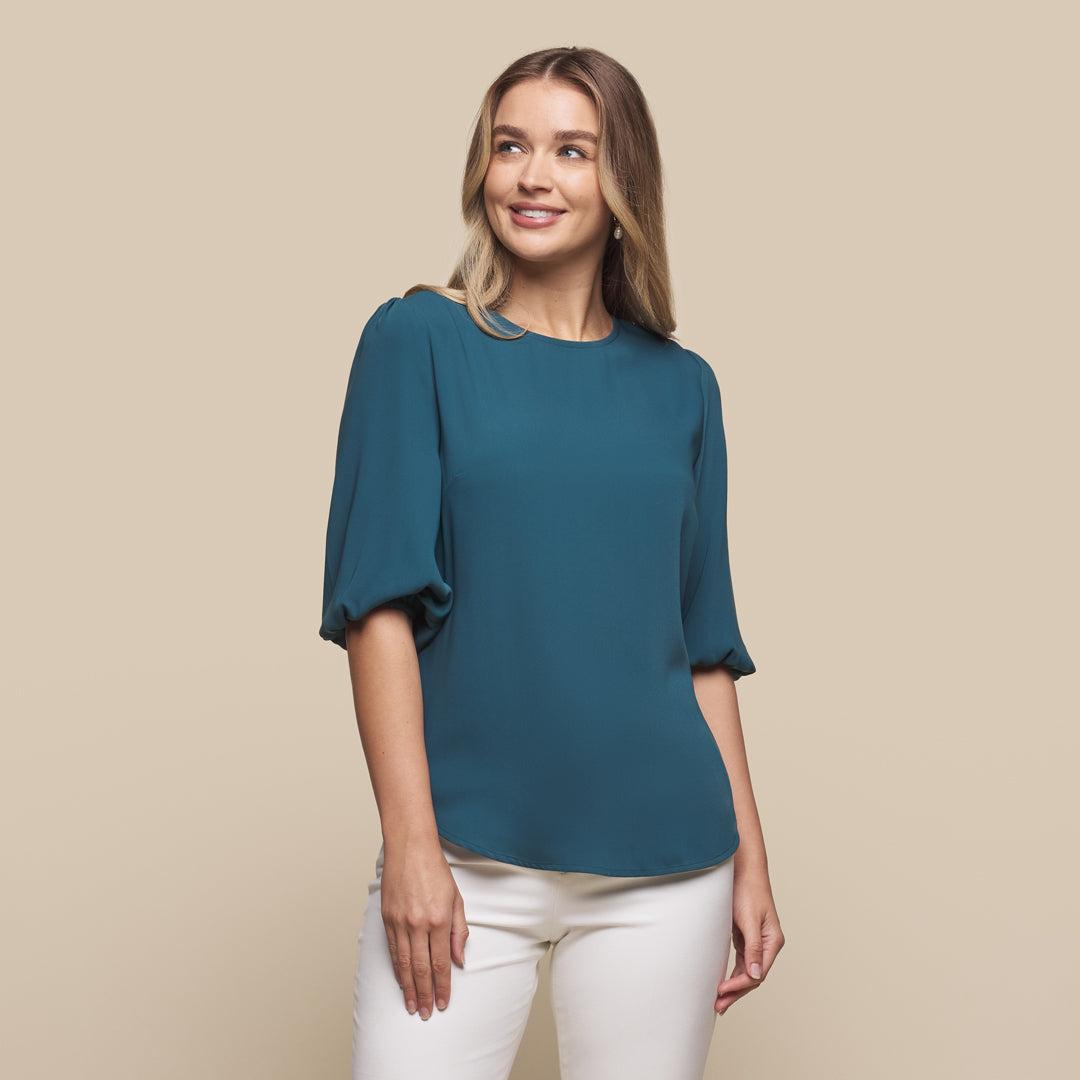 Gloweave The Poppy Puff Sleeve Top | Ladies Shirts & Tops