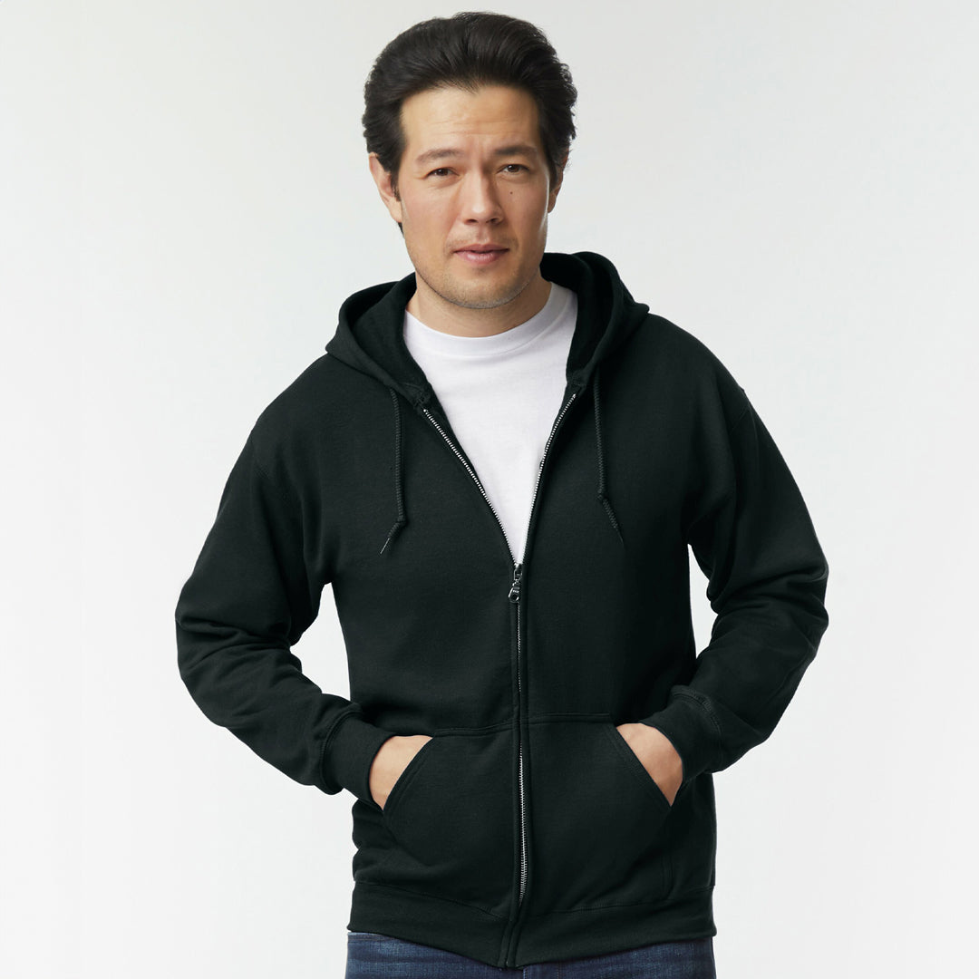 Gildan The Heavy Blend Full Zip Hoodie | Adults Black Shirts & Tops