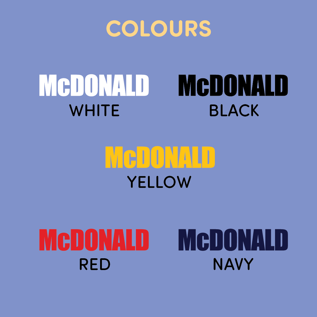 House of Uniforms Player Names Branding