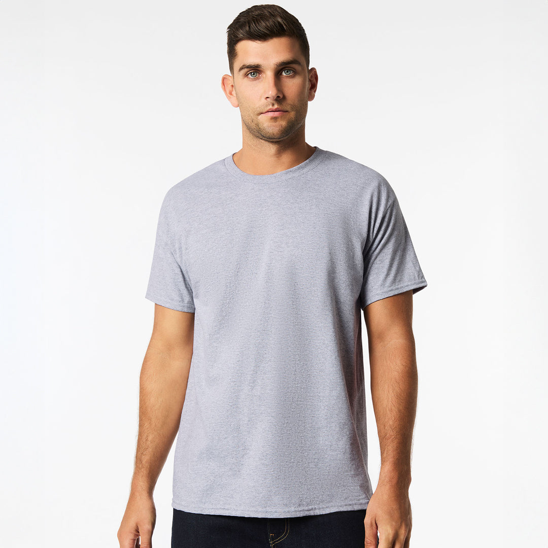 Gildan The Ultra Cotton Tee | Adults Grey Marle Shirts & Tops