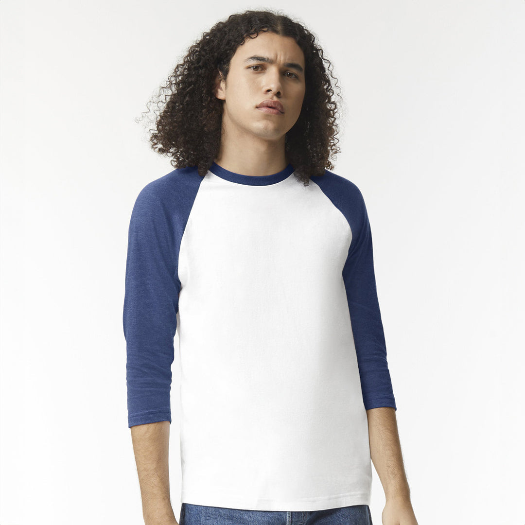 American Apparel The CVC Raglan Tee Shirt | Adults Indigo Shirts & Tops
