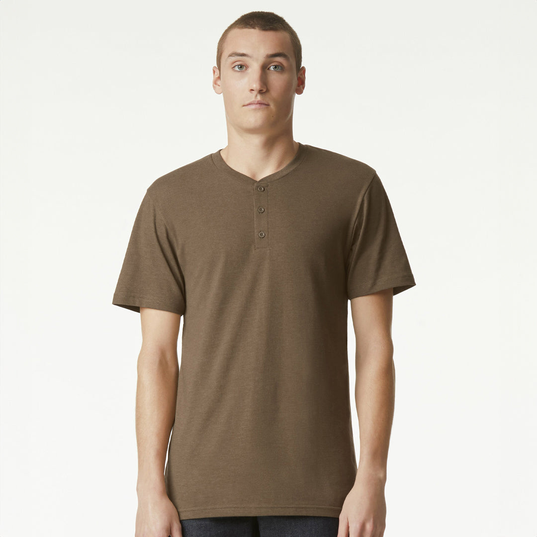American Apparel The CVC Henley Tee Shirt | Adults Army Shirts & Tops