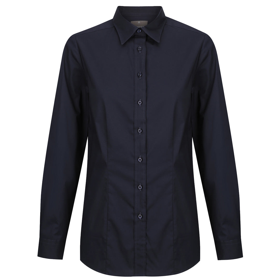 Gloweave The Olsen Shirt | Ladies | Long Sleeve Navy Shirts & Tops