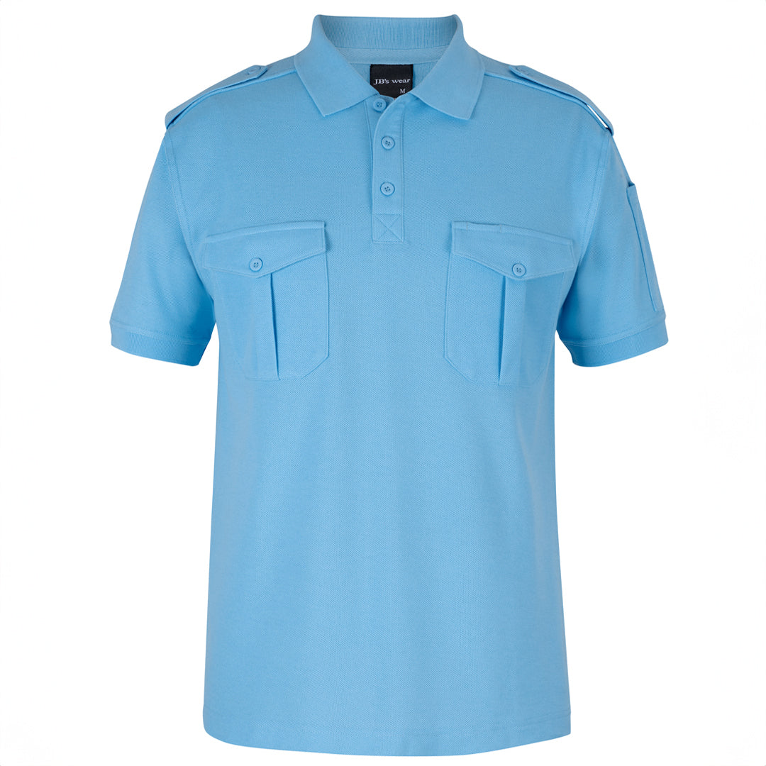 Jbs Wear The Epaulette Polo | Short Sleeve Light Blue Shirts & Tops
