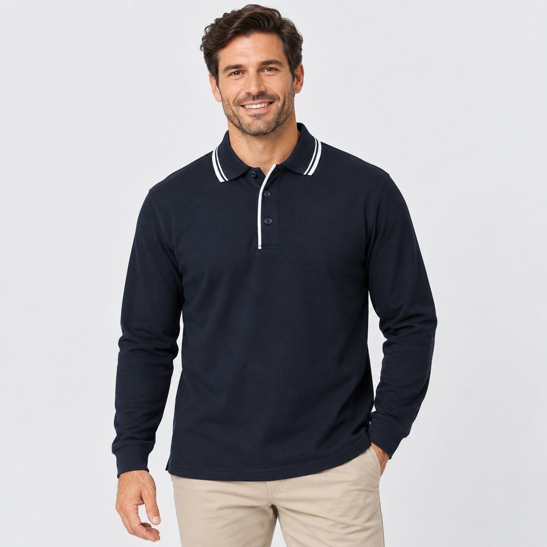 Jbs Wear The Contrast Polo | Long Sleeve | Adults Shirts & Tops