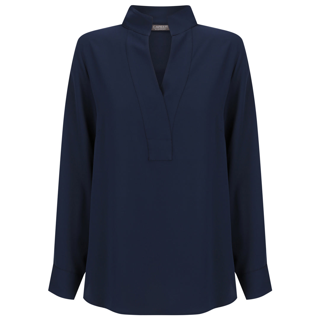 Gloweave The Asha Top | Ladies Navy Shirts & Tops