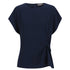 Gloweave The Ascot Twist Front Top | Ladies Navy Shirts & Tops