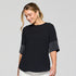 Gloweave The Celine Contrast Sleeve Top | Ladies Shirts & Tops