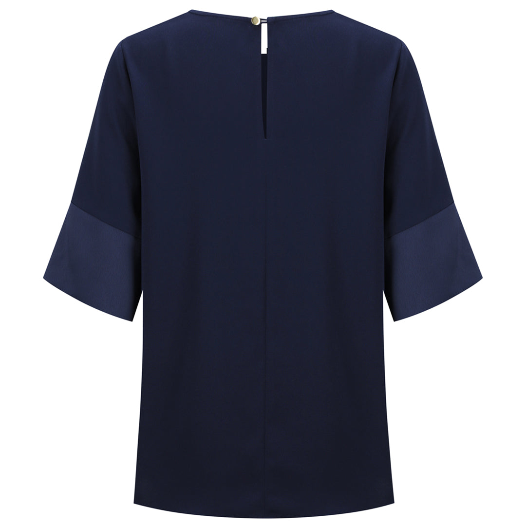 Gloweave The Celine Contrast Sleeve Top | Ladies Shirts & Tops