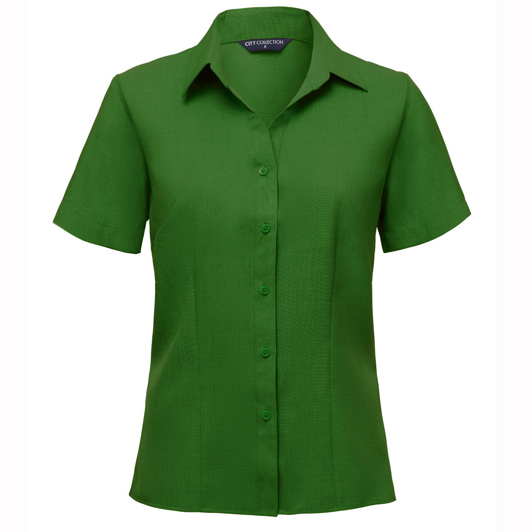 City Collection The Ezylin Shirt | Ladies | Short Sleeve | Plus Green Shirts & Tops