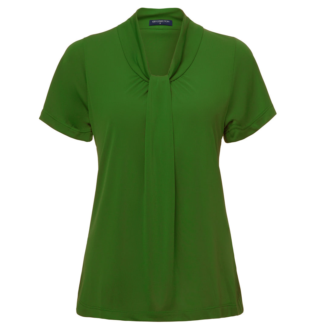 City Collection The Pippa Knit Top | Ladies | Short Sleeve Green Shirts & Tops