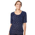 City Collection The Petal Print | Ladies Navy/Blue Shirts & Tops