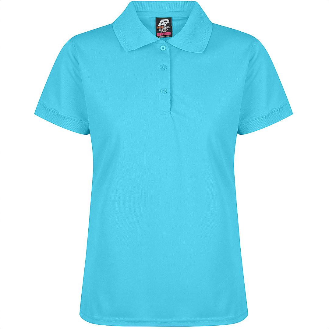 Aussie Pacific The Lachlan Polo | Ladies | Short Sleeve Cyan Shirts & Tops