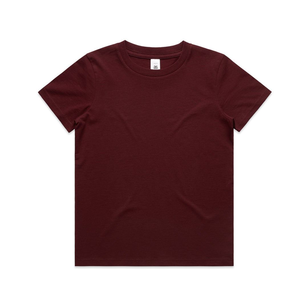 AS Colour The Kids Staple Tee | Short Sleeve Burgundy Shirts & Tops
