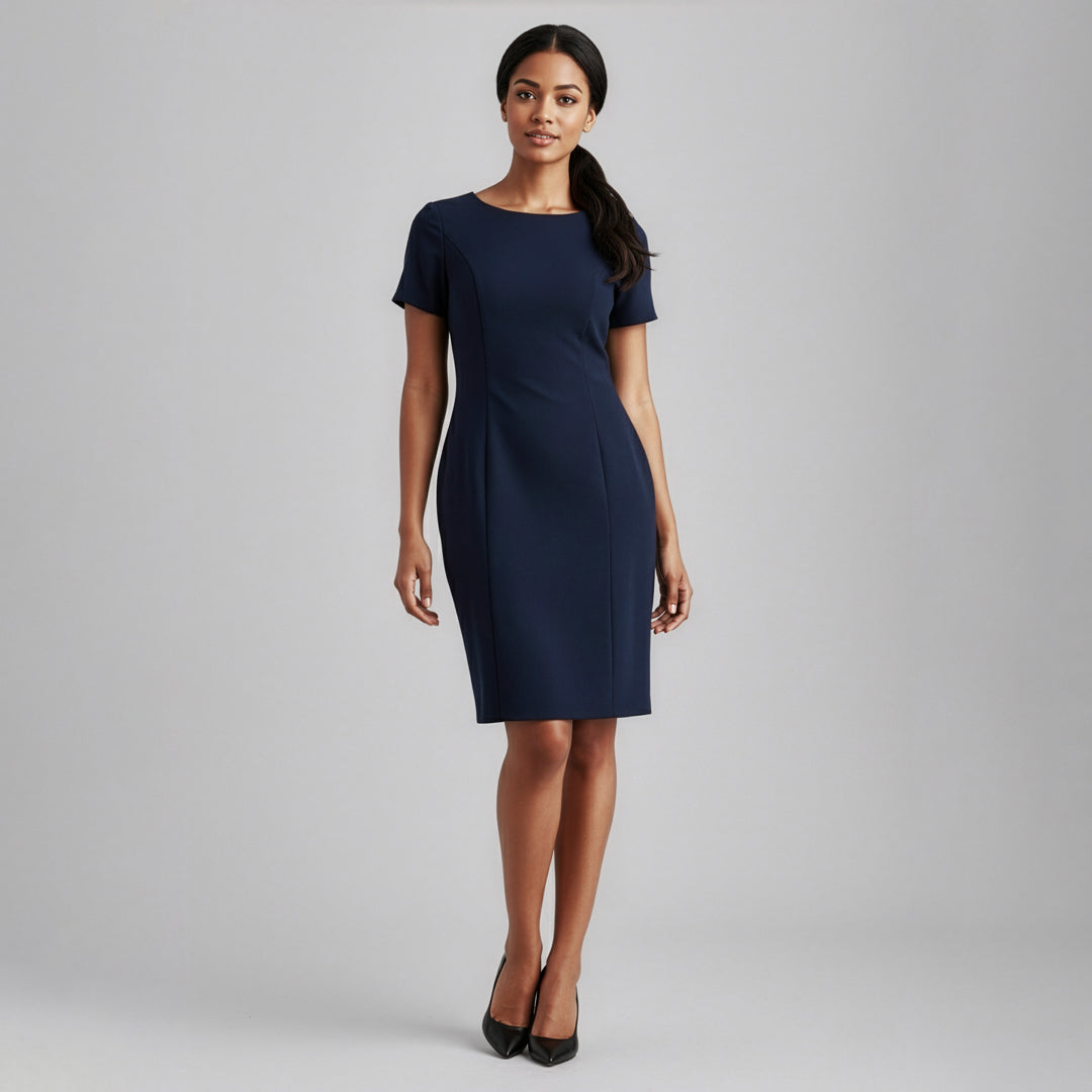 Biz Corporates The Cool Wool Dress | Short Sleeve Dresses