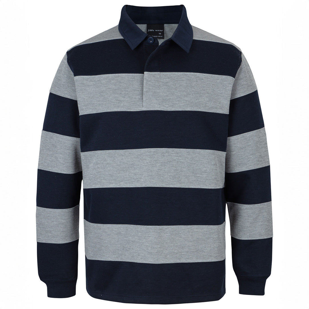 Jbs Wear The Striped Rugby Top | Adults Navy/Grey Marle Outerwear