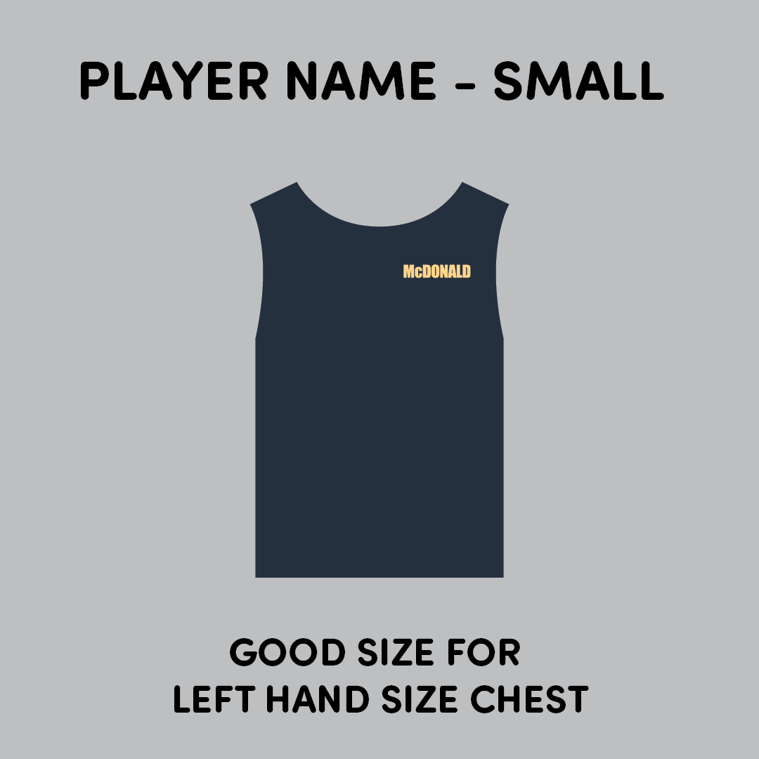 House of Uniforms Player Names Branding