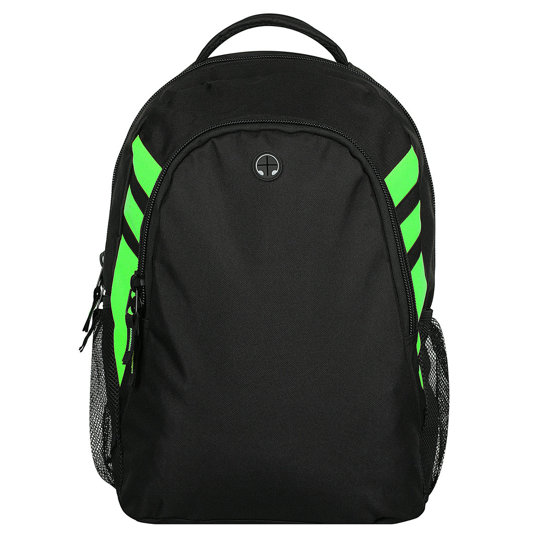 Aussie Pacific The Tasman Backpack Black/Neon Green Backpacks