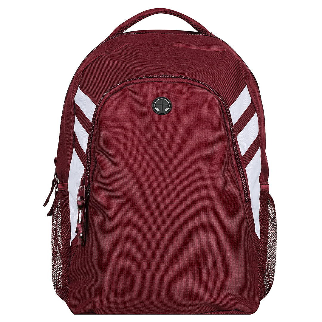 Aussie Pacific The Tasman Backpack Maroon/White Backpacks